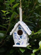 Load image into Gallery viewer, Blue and White DIY Mosaic Birdhouse Kit