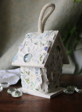 Load image into Gallery viewer, Green Blue Purple DIY Mosaic Birdhouse Kit
